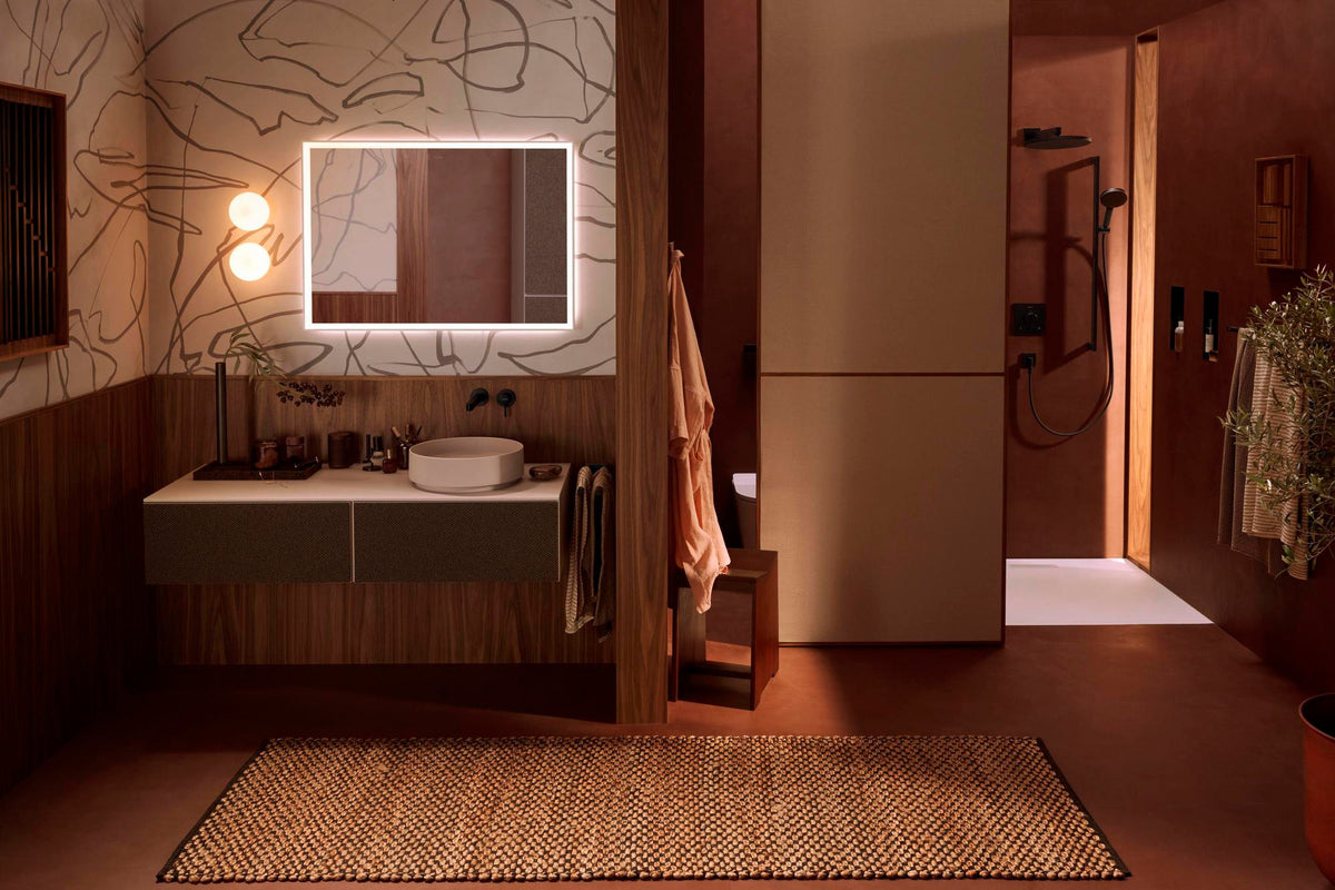 HANSGROHE Brausearm E 390 mm Chrom – Wandmontage mit Rosette