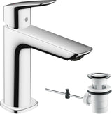 HANSGROHE HG Einhebel-Waschtischmischer 110 LOGIS mit Zugstangen-Ablaufgarnitur, chrom