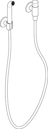 AXOR One Gießrohrset chrom – Hansgrohe Brausehalter & Textilschlauch 2000 mm