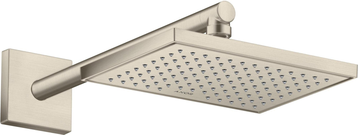 AXOR Brausearm 390 mm DN 15 eckig brushed nickel – Wandmontage