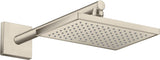 AXOR Brausearm 390 mm DN 15 eckig brushed nickel – Wandmontage