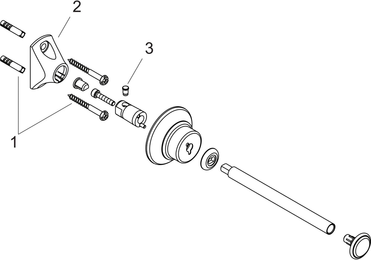 AXOR Montreux Reservepapierrollenhalter in Chrom – Wandmontage, Metall, verdeckte Befestigung
