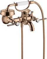 AXOR MONTREUX 2-Griff-Wannenarmatur DN 15, Aufputz, Hebelgriffe, Handbrause, Chrom