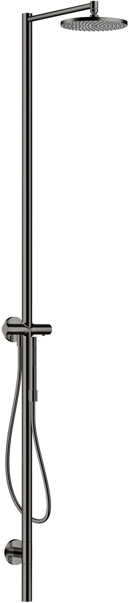AXOR Starck Duschsäule mit Kopfbrause 240, Thermostat und 1 Jet in Polished Gold Optic