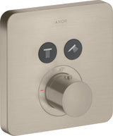 AXOR ShowerSelect Soft Thermostat für 2 Verbraucher – Chrom, Select-Button, quadratisch