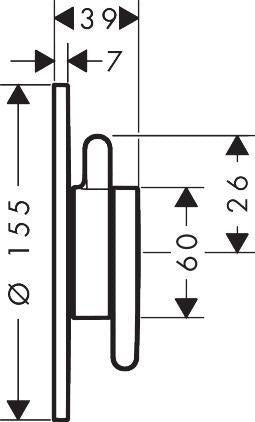 AXOR One Unterputz-Mischer für 2 Verbraucher – Chrom, thermostatische Steuerung, iBox universal 2