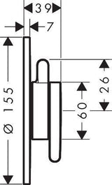 AXOR One Unterputz-Mischer für 1 Verbraucher, chrom – flache Rosette, Keramikmischsystem