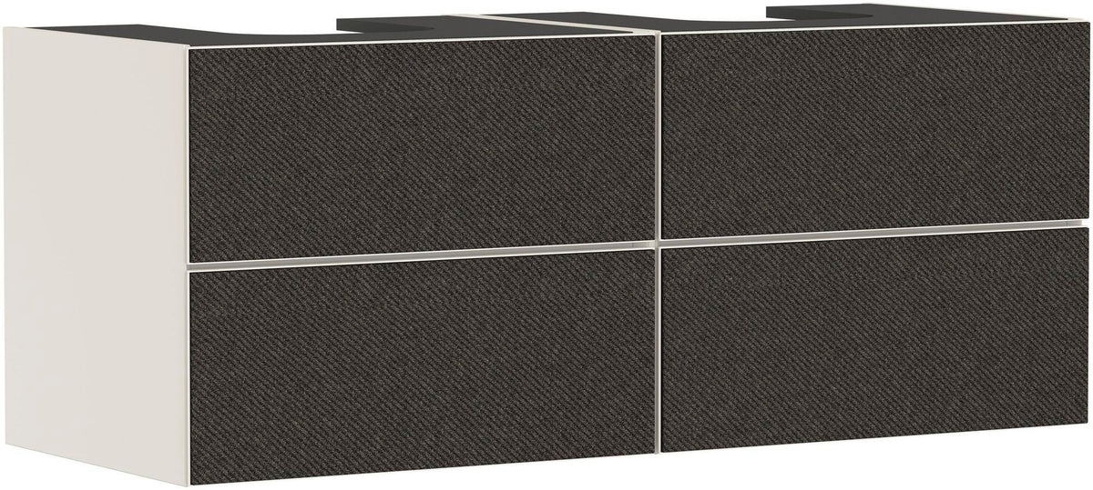 HANSGROHE Xevolos E Waschtischunterschrank 1370 mm mattweiß/eiche dunkel mit PushOpen und SoftClose