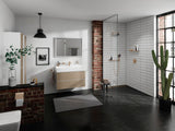 HANSGROHE Hochschrank Xevolos E 1160 mm mit PushOpen, Eiche dunkel/Weiß, grifflos