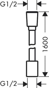Hansgrohe Designflex Textilbrauseschlauch 160 cm Chrom – Recycled PET, Knickgeschützt, Drehwirbel