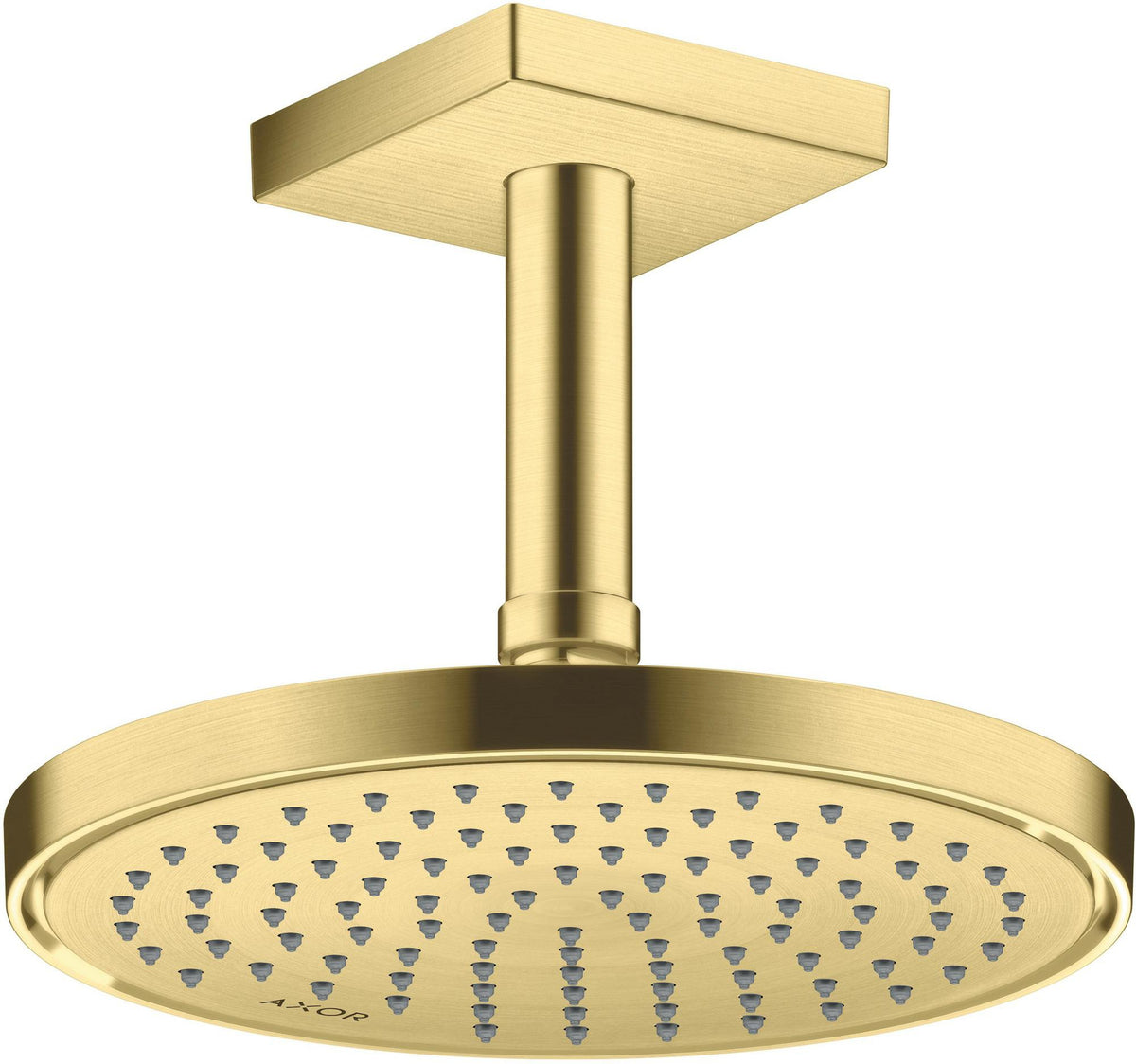 AXOR Decken-Anschlussstück 100 mm DN 15 eckig in Edelstahl-Optik von Hansgrohe