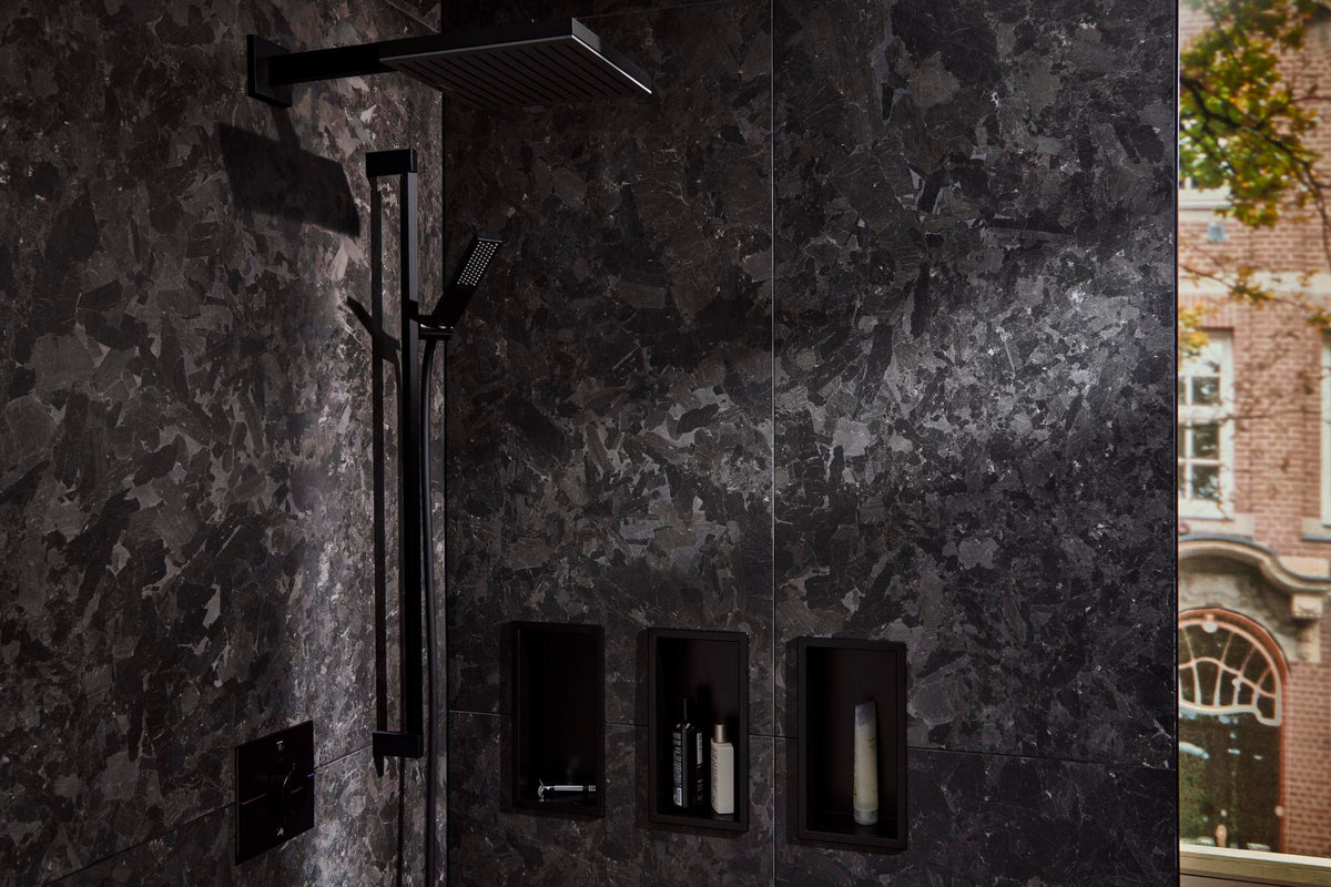HANSGROHE Brausearm E 390 mm Chrom – Wandmontage mit Rosette