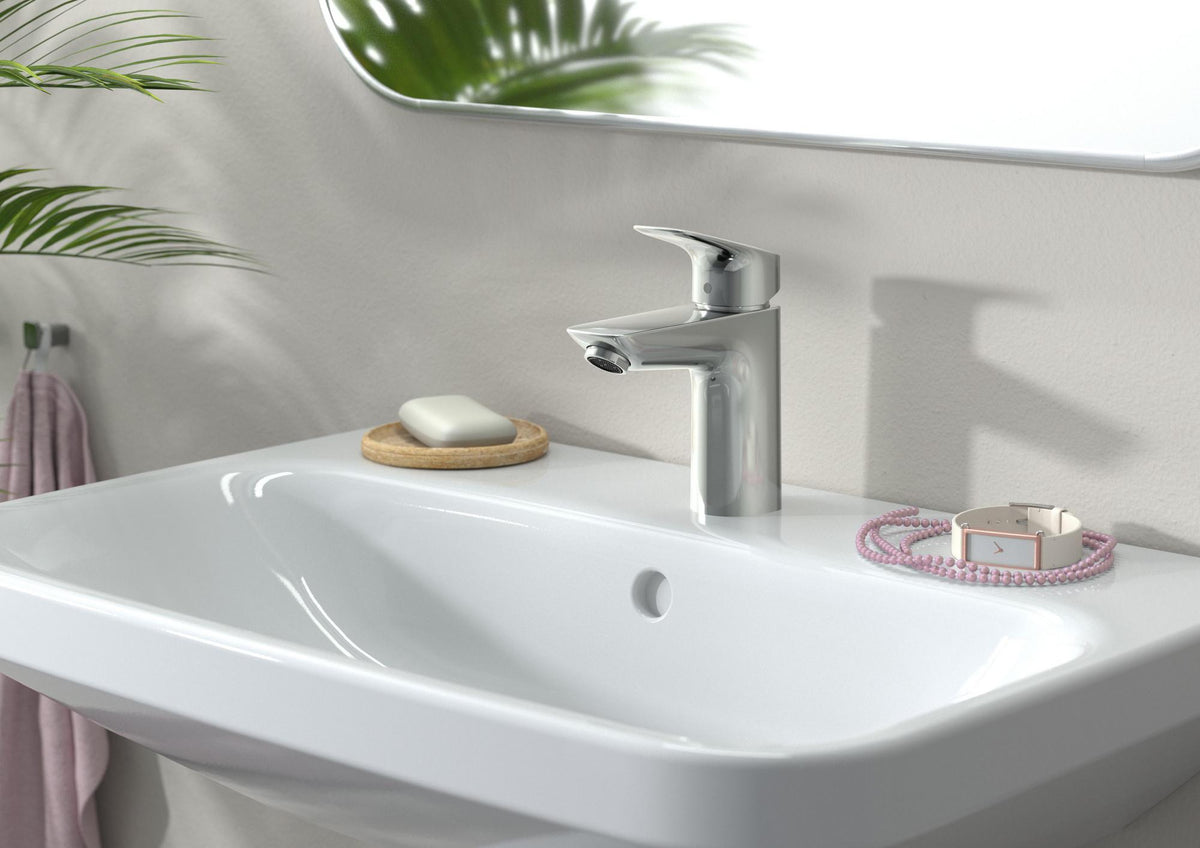 HANSGROHE Logis Einhebel-Waschtischmischer 100 mit Zugstangen-Ablaufgarnitur, chrom