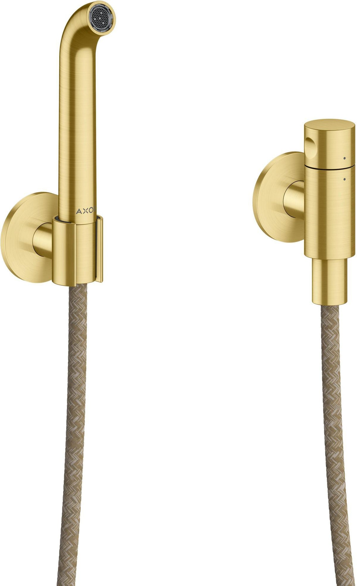 AXOR One Gießrohrset chrom – Hansgrohe Brausehalter & Textilschlauch 2000 mm