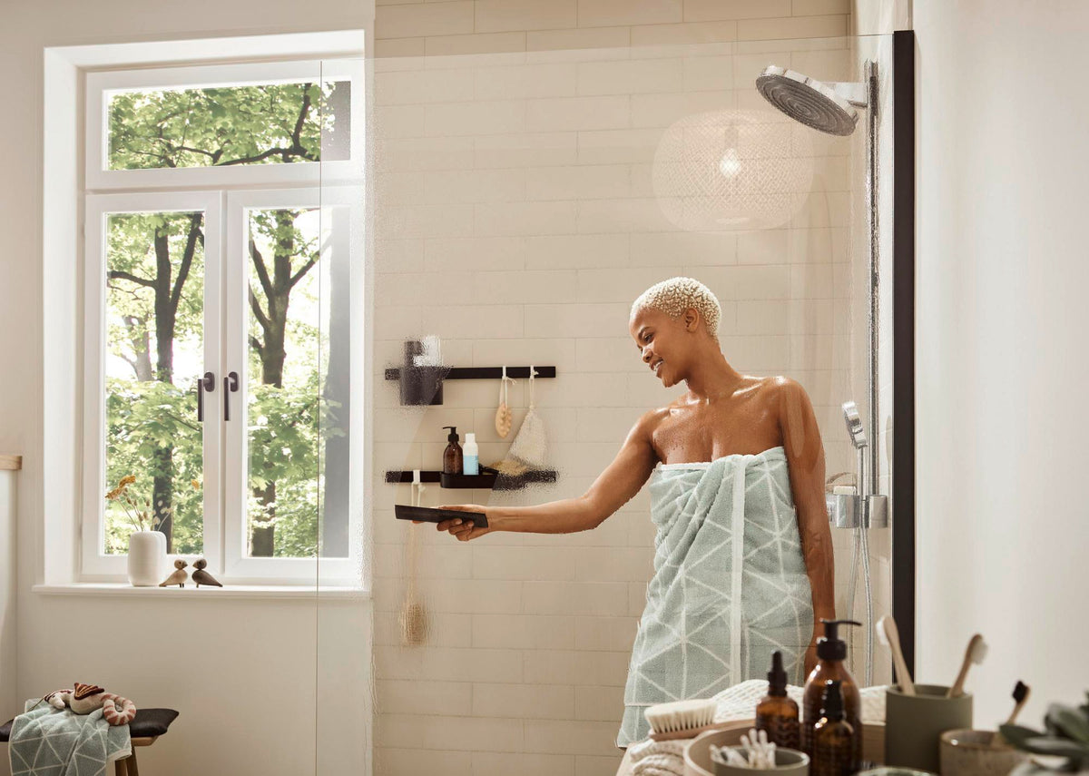 HANSGROHE Showerpipe Pulsify 260 2jet mit Brausethermostat – Chrom, PowderRain & CoolContact