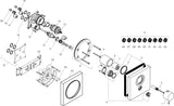 AXOR ShowerSelect Square Thermostatbatterie Highflow Unterputz für 1 Verbraucher in Chrom