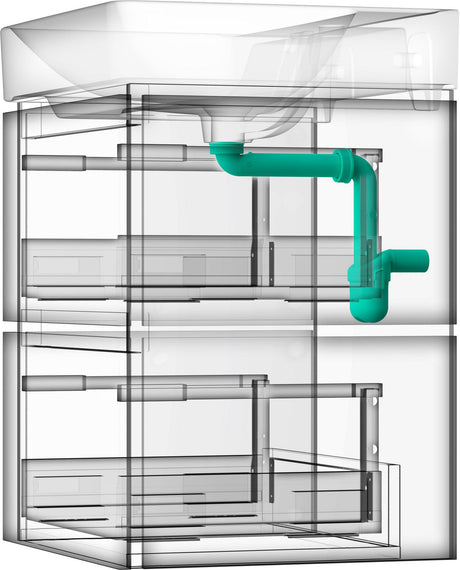 Hansgrohe Raumsparsiphon für Waschtische 50 mm – Höhenverstellbarer Flaschensiphon DN 32