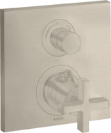 AXOR Citterio Thermostatbatterie mit Absperrventil und Kreuzgriff in Chrom