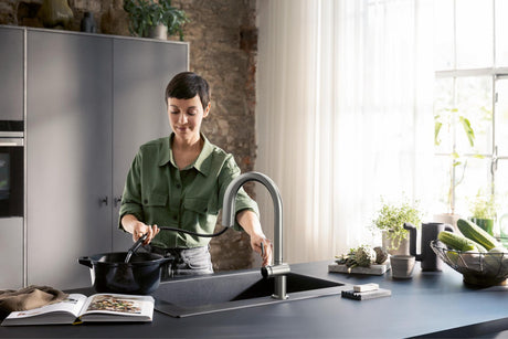 HANSGROHE SodaSystem 210 Aqittura M91 Ausziehauslauf Starter Set sBox – gefiltertes, gekühltes und sprudelndes Trinkwasser