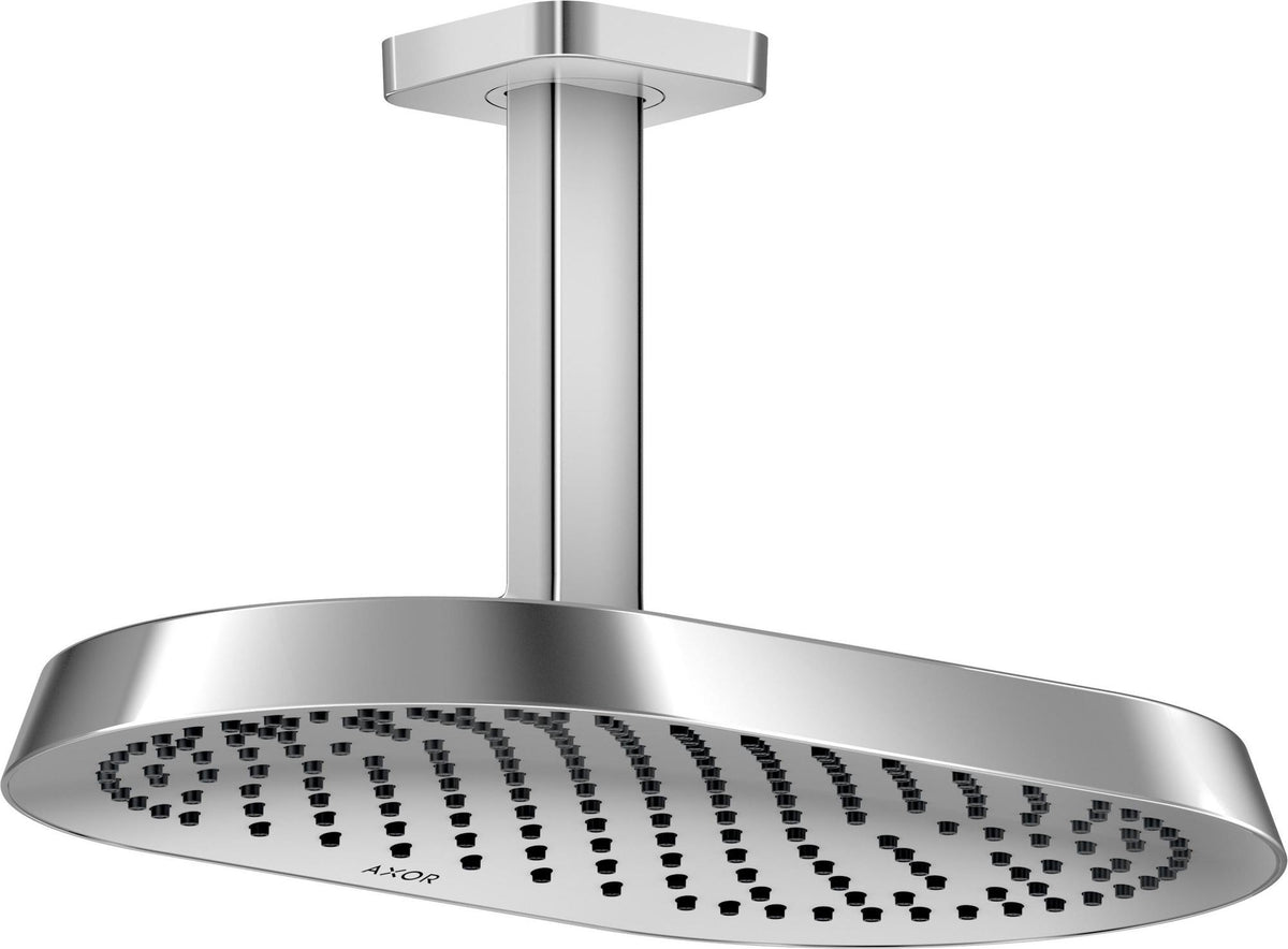 AXOR ShowerSphere 1jet Kopfbrause 370 x 220 mm mit Deckenanschluss – Rain FlexPower, QuickClean+