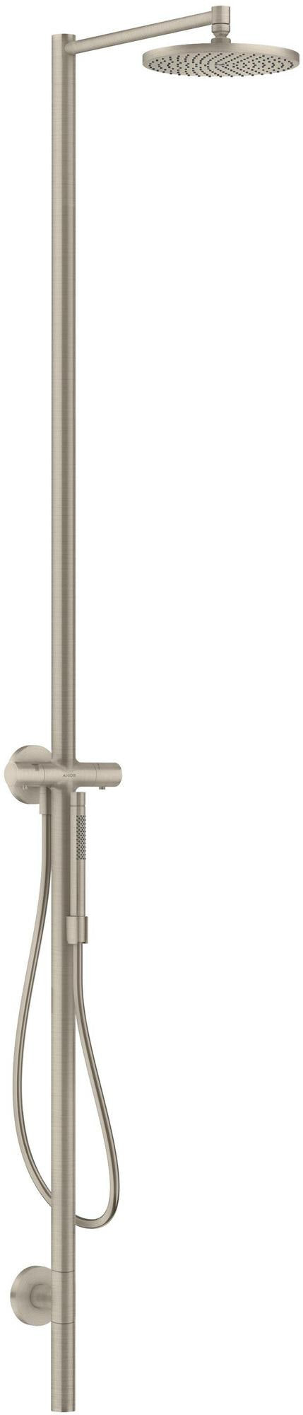 AXOR Starck Duschsäule mit Kopfbrause 240, Thermostat und 1 Jet in Polished Gold Optic