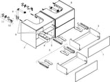 HANSGROHE Xevolos E Waschtischunterschrank 1370 mm mattweiß/eiche dunkel mit PushOpen und SoftClose
