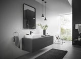 HANSGROHE Vernis Shape 100 Einhebel-Waschtischmischer mattschwarz mit Zugstangen-Ablaufgarnitur