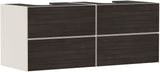 HANSGROHE Xevolos E Waschtischunterschrank 1370 mm mattweiß/eiche dunkel mit PushOpen und SoftClose