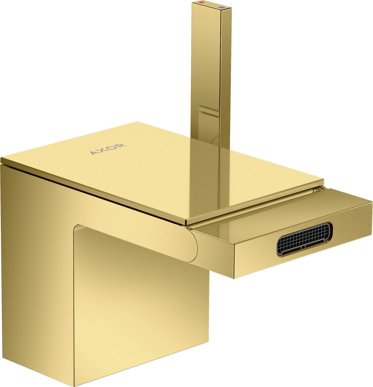 AXOR MYEDITION Einhebel-Bidetmischer ohne Platte polished gold optic mit Push-Open Ablaufgarnitur