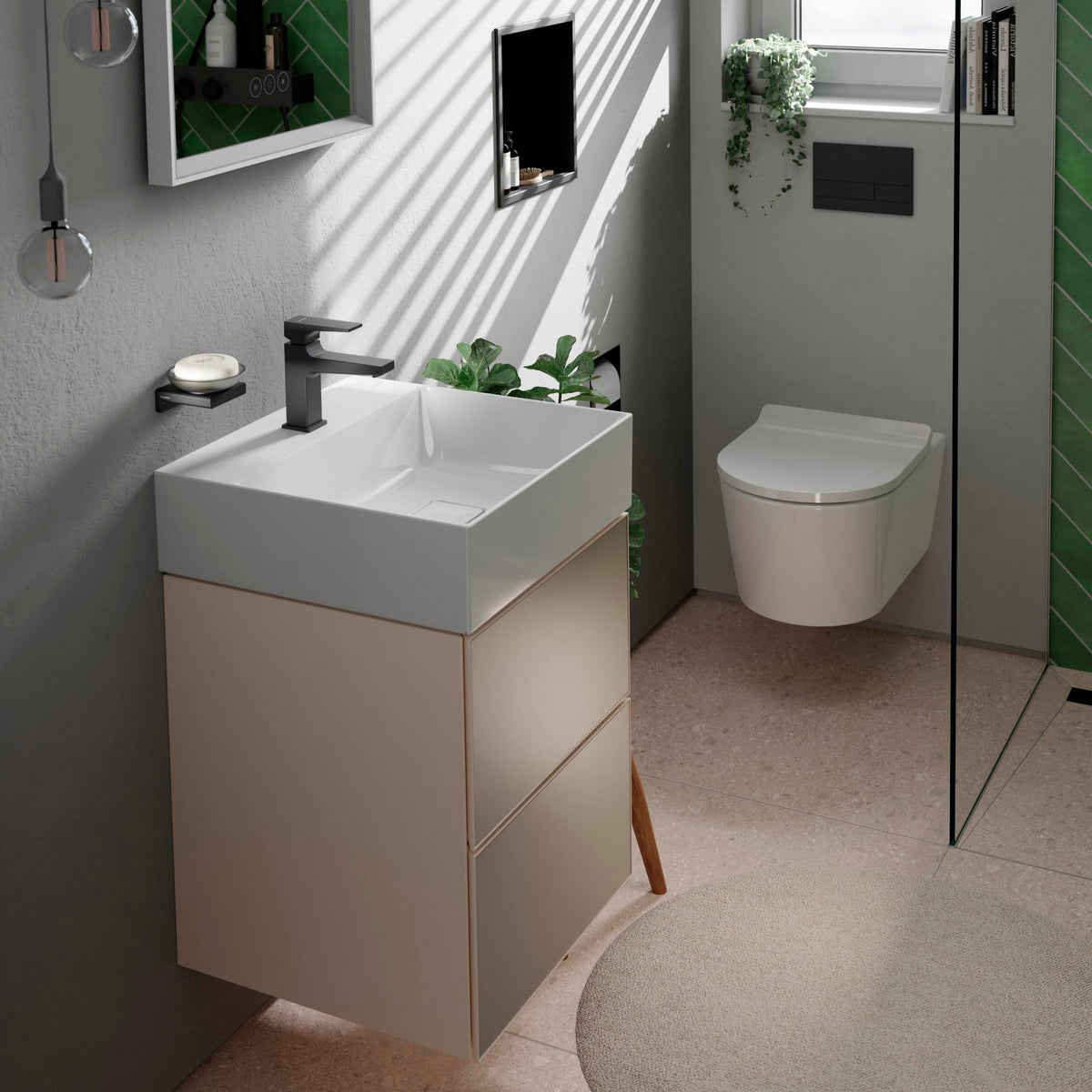HANSGROHE Wandnische XtraStoris Original 300x150x100 mm mattschwarz mit Rahmen