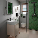 HANSGROHE Xevolos E Waschtischunterschrank 480 mm eiche dunkel mattweiß grifflos PushOpen