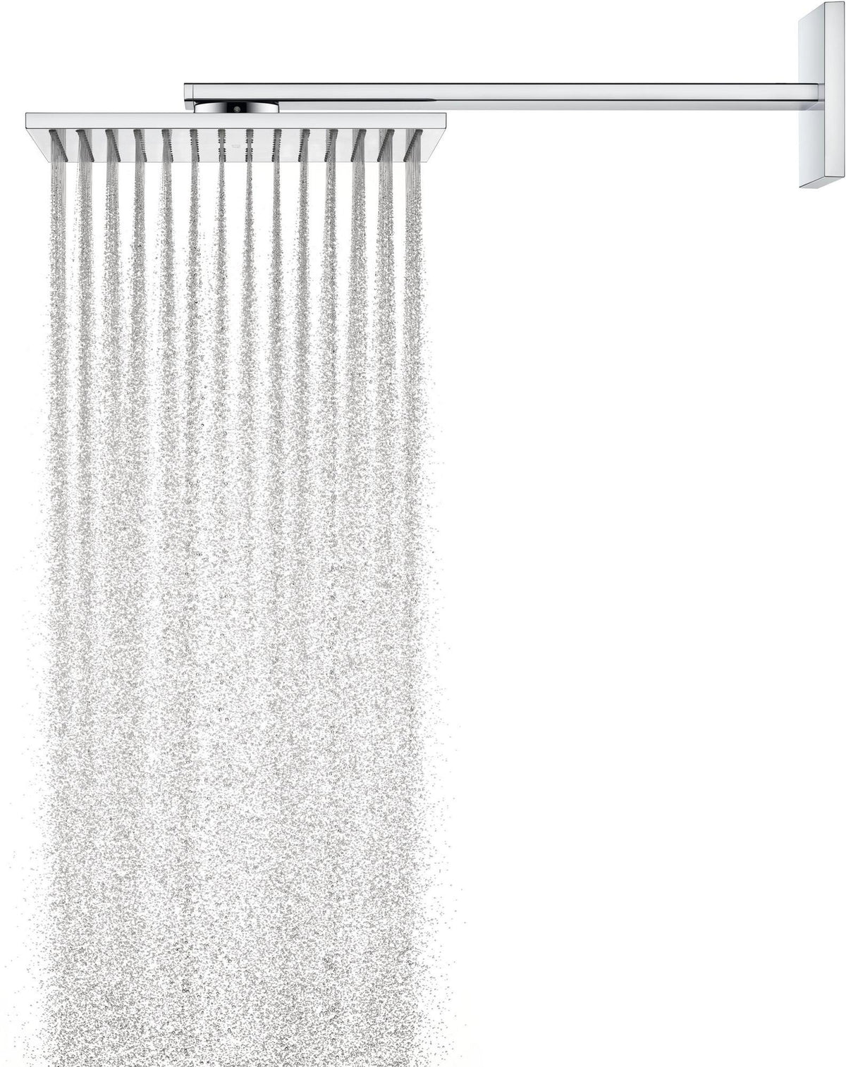 AXOR Kopfbrause 300/300 1jet Chrom mit Brausearm – PowderRain Strahl