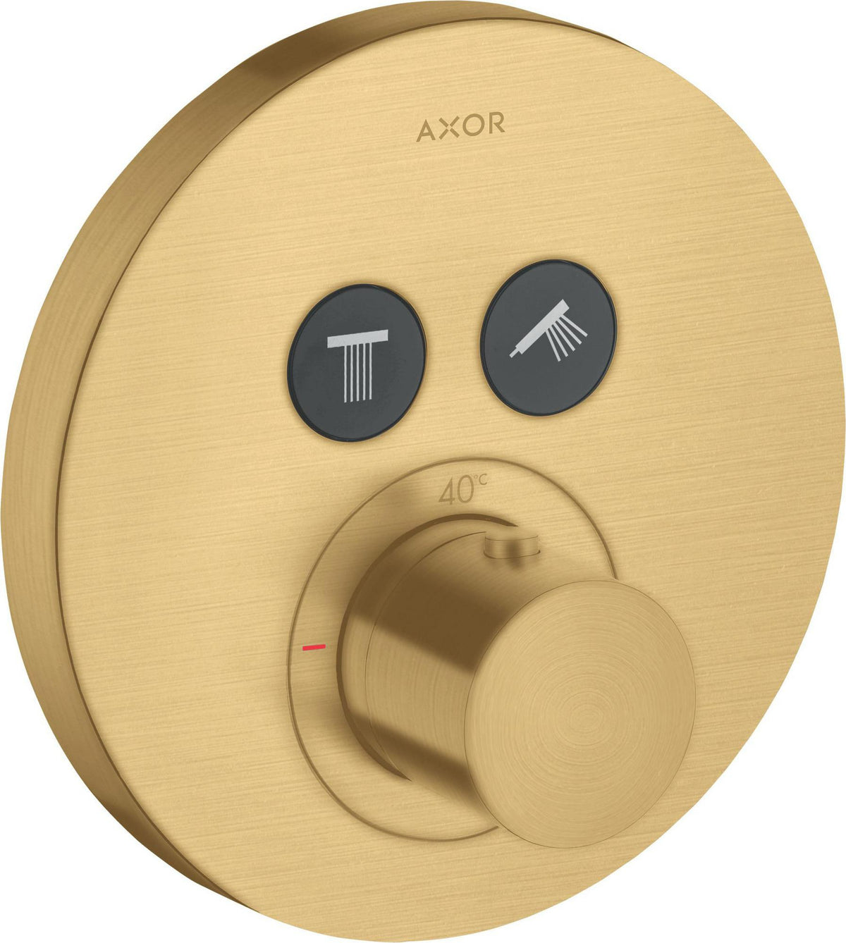 AXOR ShowerSelect Round Thermostat für 2 Verbraucher – Chrom, wandmontiert