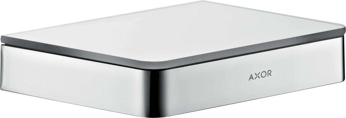 AXOR Universal Softsquare Ablage 150 mm Chrom – Sicherheitsglas, verdeckte Wandmontage