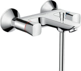 Hansgrohe Logis 2-Griff-Wannenmischer Aufputz chrom mit Umsteller und Schalldämpfer