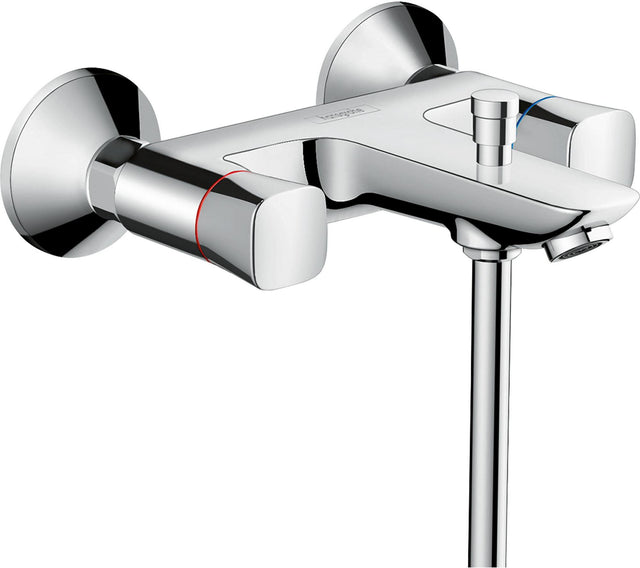 Hansgrohe Logis 2-Griff-Wannenmischer Aufputz chrom mit Umsteller und Schalldämpfer