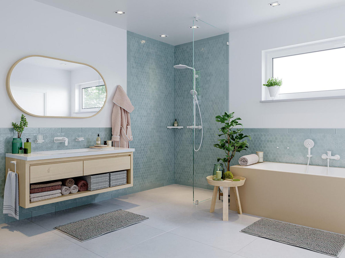 HANSGROHE AddStoris Handtuchring in Chrom – schwenkbar, Wandmontage, verdeckte Befestigung