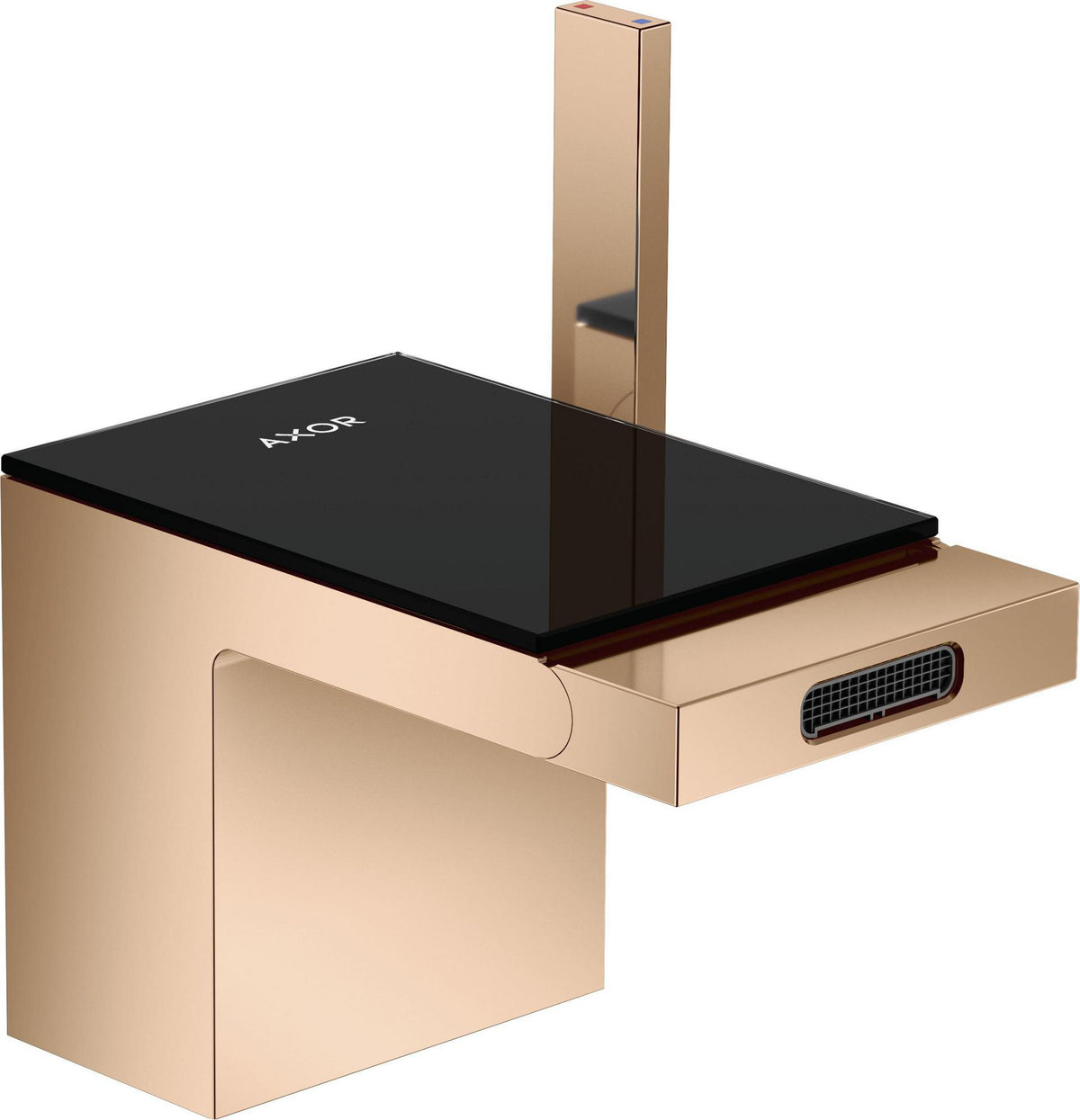 AXOR MYEDITION Einhebel-Bidetmischer ohne Platte polished gold optic mit Push-Open Ablaufgarnitur
