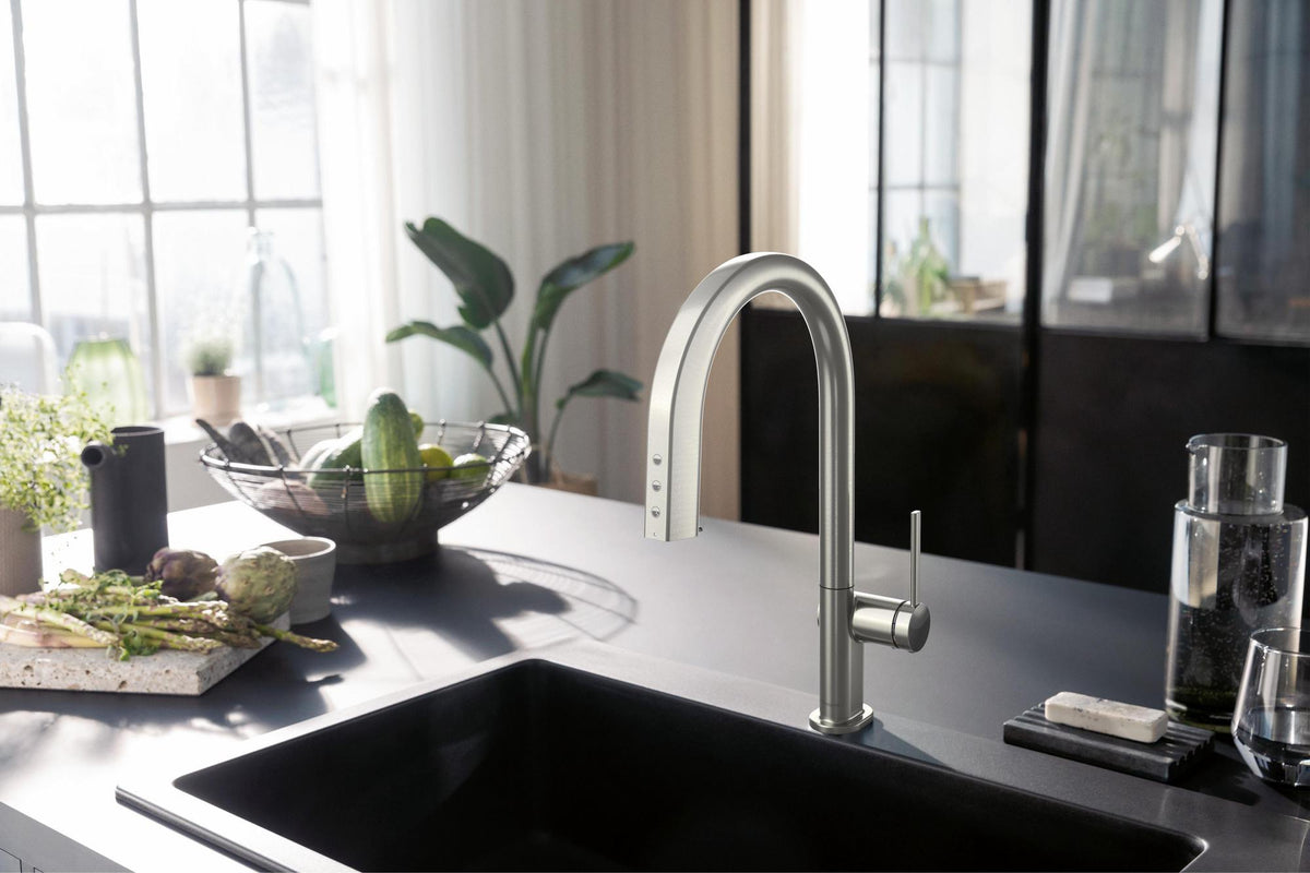 HANSGROHE SodaSystem 210 Aqittura M91 Ausziehauslauf Starter Set sBox – gefiltertes, gekühltes und sprudelndes Trinkwasser