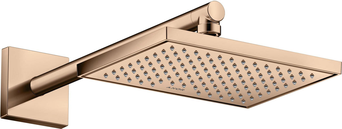 AXOR Brausearm 390 mm DN 15 eckig brushed nickel – Wandmontage
