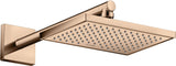 AXOR Brausearm 390 mm DN 15 eckig brushed nickel – Wandmontage