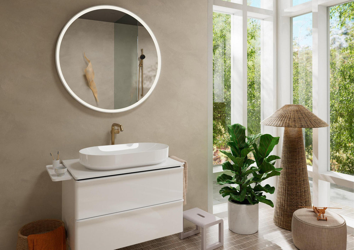 HANSGROHE Waschtischunterschrank Xelu Q 780 mm weiß hochglanz mit SoftClose und Inneneinteilung