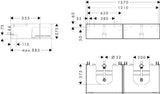HANSGROHE Xevolos E Waschtischunterschrank 1370 mm mit 2 Schubkästen, PushOpen und SoftClose
