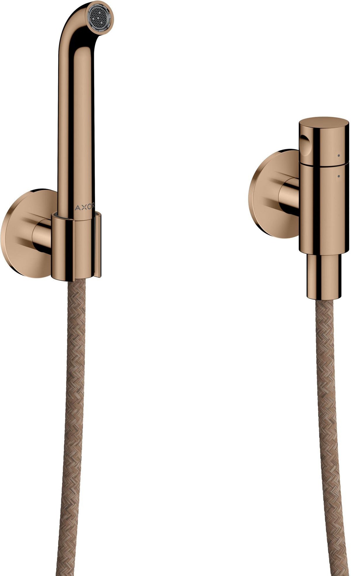 AXOR One Gießrohrset chrom – Hansgrohe Brausehalter & Textilschlauch 2000 mm