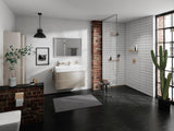 HANSGROHE Xevolos E Waschtischunterschrank 980 mm Eiche Dunkel Mattweiß mit PushOpen und SoftClose