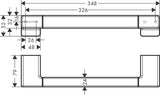 HANSGROHE AddStoris Haltestange 348 mm Chrom – Wandmontage mit verdeckter Befestigung