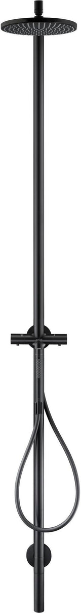 AXOR Starck Duschsäule mit Kopfbrause 240, Thermostat und 1 Jet in Polished Gold Optic