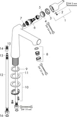 HANSGROHE Talis S Einhebel-Waschtischmischer 250 mit Zugstangen-Ablaufgarnitur, chrom