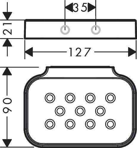 AXOR Universal Circular Seifenschale mattweiß – Wandmontage mit verdeckter Befestigung