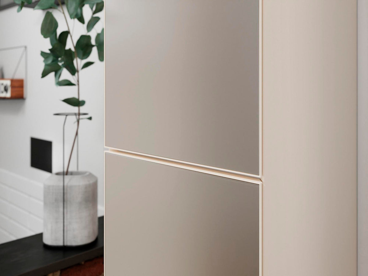 HANSGROHE Hochschrank Xevolos E 1160 mm mit PushOpen, Eiche dunkel/Weiß, grifflos